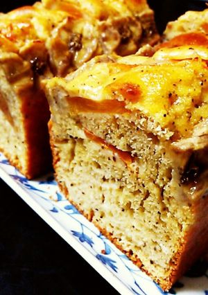 柿とバナナの秋のパウンドケーキ(超簡単)-レシピのメイン写真