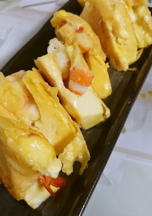 こうや豆腐とエビのチーズサンドピカタ-レシピのメイン写真