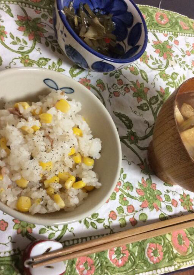 簡単☆ツナとコーンの炊き込みご飯-レシピのメイン写真