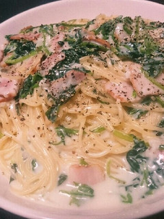 ほうれん草とベーコンのクリームパスタ-レシピのメイン写真