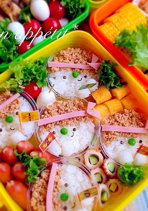 簡単☆フレーフレー☆応援そぼろご飯くん-レシピのメイン写真