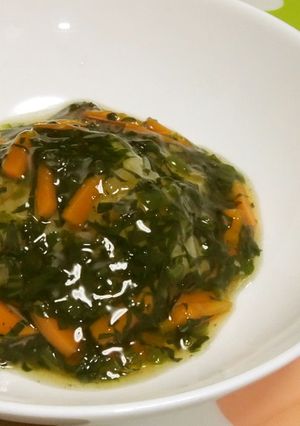 離乳食：にんじんと小松菜のあんかけご飯-レシピのメイン写真