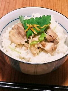 絶品!柚子と鶏肉の炊き込みご飯-レシピのメイン写真