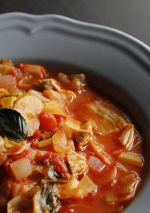 野菜と豚肉たっぷりのトマトスープ-レシピのメイン写真