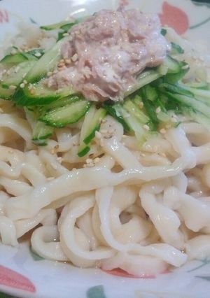 ツナときゅうりの簡単うどん-レシピのメイン写真