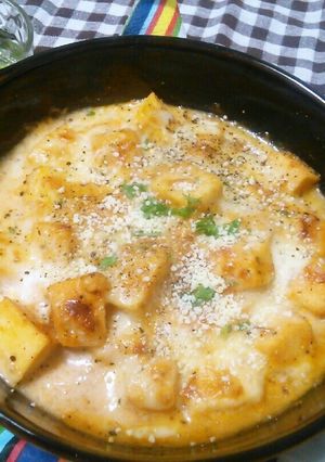 高野豆腐で♡ヘルシートマトチーズ焼き｡-レシピのメイン写真