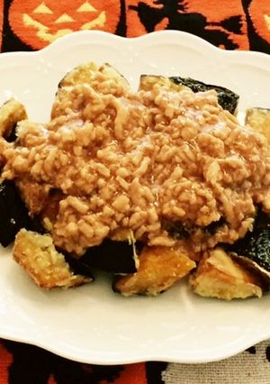 カボチャのとろーり肉あんかけ-レシピのメイン写真
