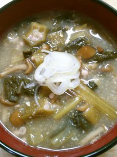 オクラと小松菜 なめこの お味噌汁♪-レシピのメイン写真
