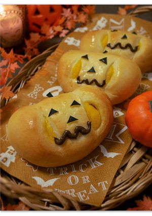 *ハロウィン＊かぼちゃのクリームパン*-レシピのメイン写真