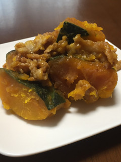 かぼちゃのほっくり煮☆豚バラ肉入り-レシピのメイン写真