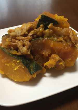 かぼちゃのほっくり煮☆豚バラ肉入り-レシピのメイン写真