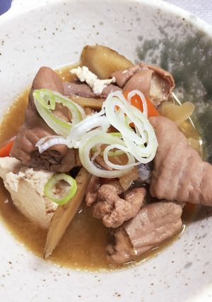 圧力鍋☆我が家のホロっとレバー入りもつ煮-レシピのメイン写真