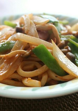 うどんdeナポリタン♪-レシピのメイン写真