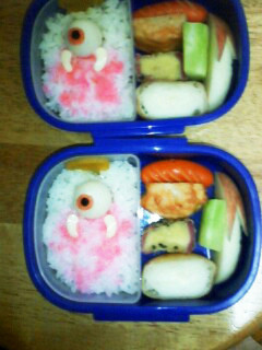 キャラ弁目玉のおやじお風呂 園児お弁当 -レシピのメイン写真