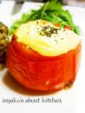 トマトのチーズカップ焼き(付合わせに○）