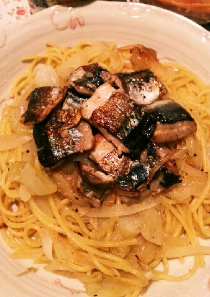 秋刀魚とゆずこしょうのパスタ-レシピのメイン写真
