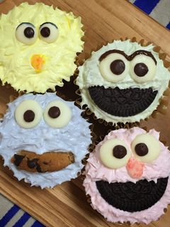 セサミストリートのカップケーキ-レシピのメイン写真