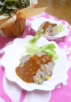 簡単ミートローフ　ミートソース添え-レシピのメイン写真
