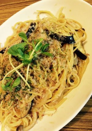 ささみとナスの味噌田楽。の、パスタです。-レシピのメイン写真