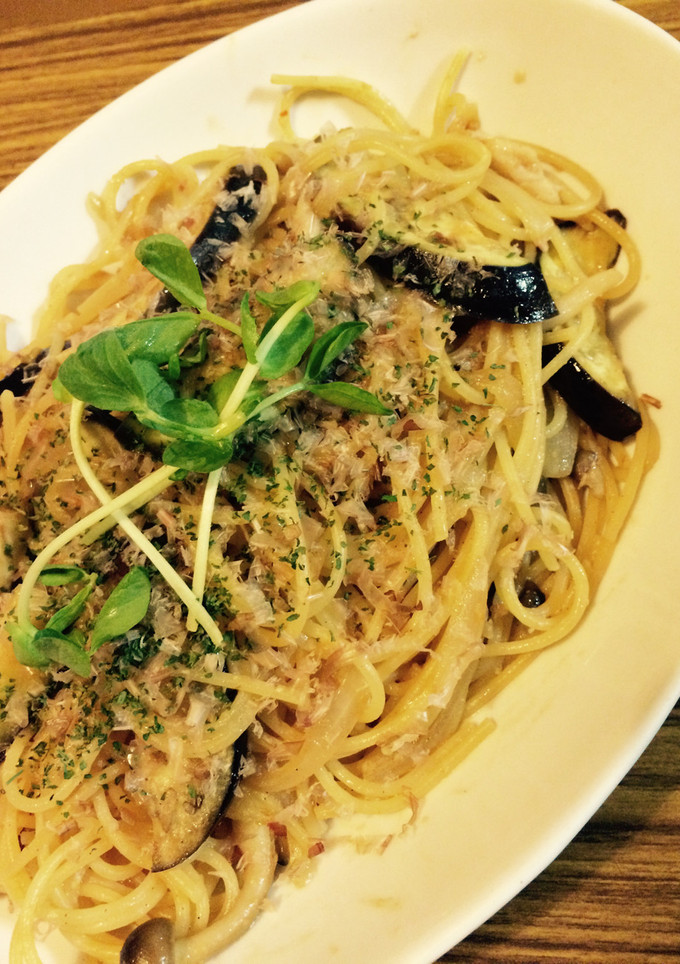 ささみとナスの味噌田楽。の、パスタです。-レシピのメイン写真