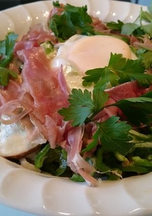 お一人様皿どんぶり(日曜の朝ごはん）-レシピのメイン写真