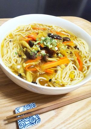 【めんつゆで簡単】カレーうどん風つゆ-レシピのメイン写真