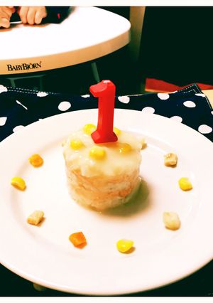 1歳バースデー離乳食ケーキ風-レシピのメイン写真