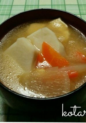 母の根菜けんちん汁-レシピのメイン写真