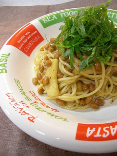 ダブル納豆の♪ペペロンチーノスパゲティ-レシピのメイン写真