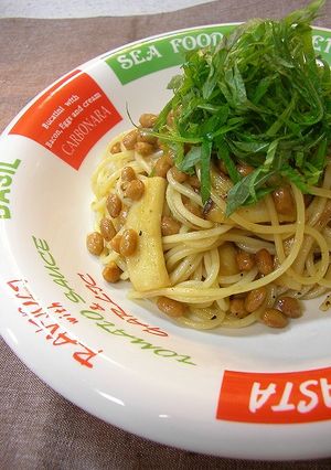 ダブル納豆の♪ペペロンチーノスパゲティ-レシピのメイン写真
