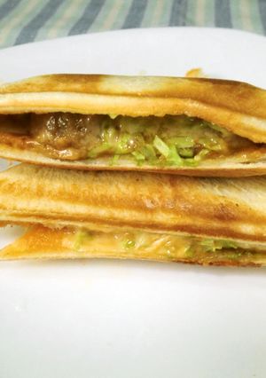 レトルトミートボールのホットサンド-レシピのメイン写真