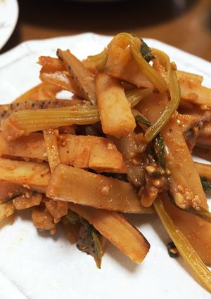 セロリとれんこんの韓国風きんぴら-レシピのメイン写真
