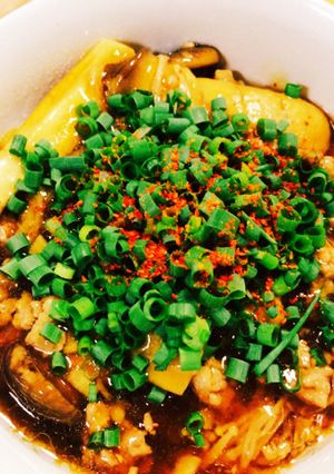 きのことひき肉のガーリック丼-レシピのメイン写真