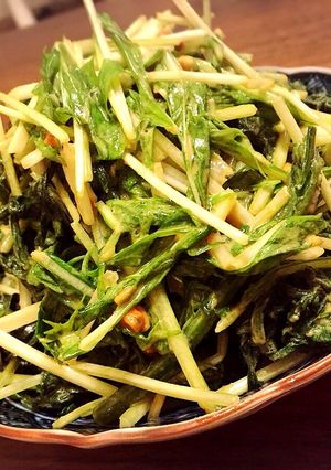 春菊水菜シャキシャキな簡単濃厚和えもの♪-レシピのメイン写真