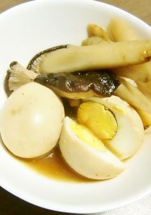 味噌とキムチの素で、味付け玉子入り煮もの-レシピのメイン写真