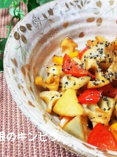 シャキシャキ蓮根のキンピラ-レシピのメイン写真