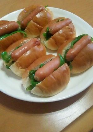 朝食、お弁当にも！ピーマンホットドッグ-レシピのメイン写真