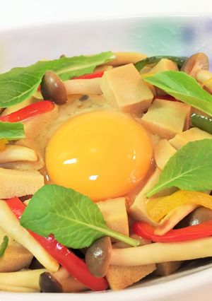 栄養満点でヘルシー！卵かけ高野豆腐丼♪-レシピのメイン写真