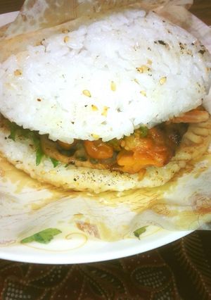 キムチ＆テンペの多国籍ライスバーガー-レシピのメイン写真