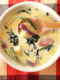 さつまいもとほうれん草のミルクスープ*-レシピのメイン写真