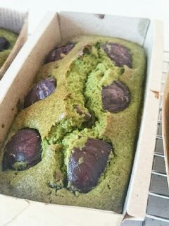 抹茶が薫る 栗の渋皮煮ケーキ(小豆入り)-レシピのメイン写真