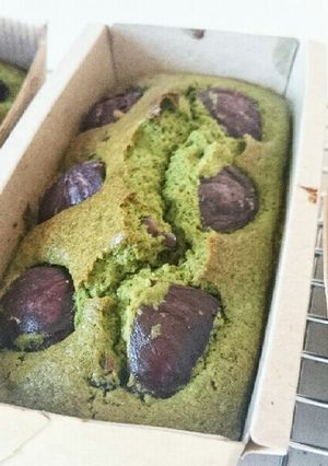 抹茶が薫る 栗の渋皮煮ケーキ(小豆入り)-レシピのメイン写真