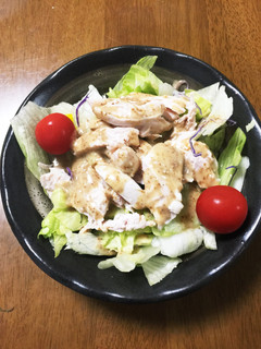 超簡単♩茹で鶏胸肉でボリュームサラダ-レシピのメイン写真