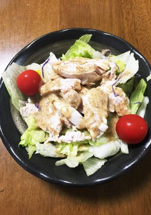 超簡単♩茹で鶏胸肉でボリュームサラダ-レシピのメイン写真