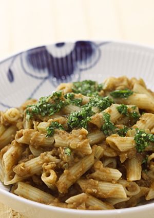 ペンネ レンズ豆のカレーソース-レシピのメイン写真