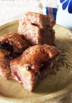 簡単・美味しいベリーベリーバナナケーキ-レシピのメイン写真