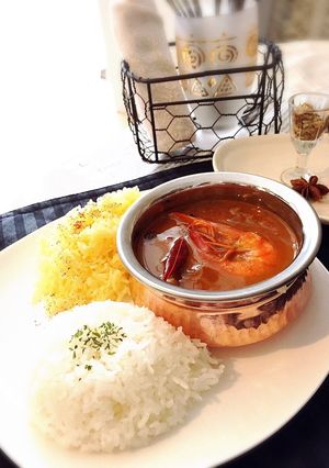 トマト缶で、海老とお豆のカレー-レシピのメイン写真