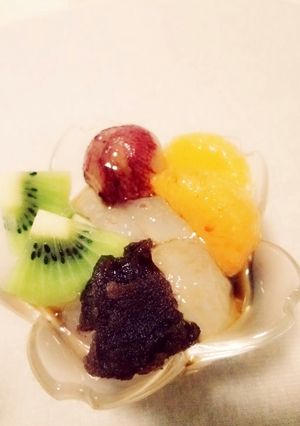 わらび餅フルーツあんみつ-レシピのメイン写真
