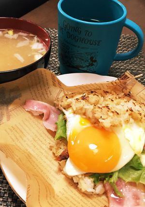 和風 お月見 ライスバーガー-レシピのメイン写真
