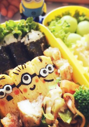 ミニオンキャラ弁 簡単弁当！-レシピのメイン写真